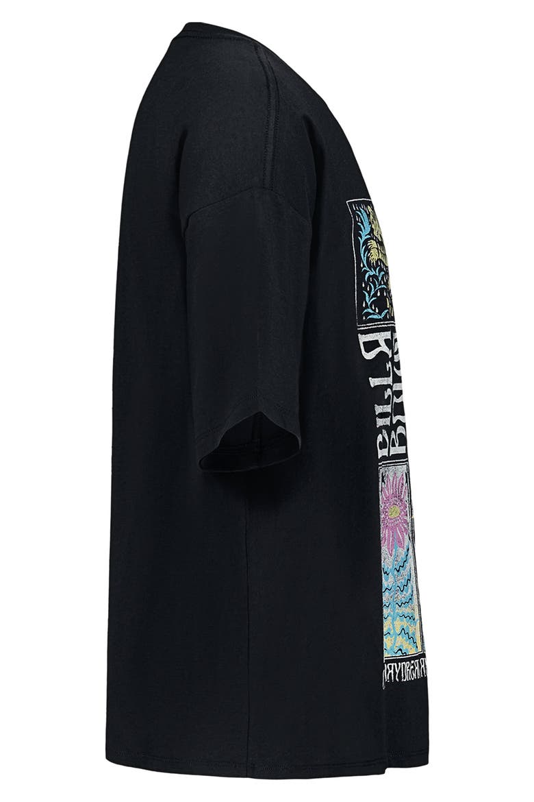 Kids' Daydream Oversize Cotton Graphic T-Shirt, Alternate, color, BLACK