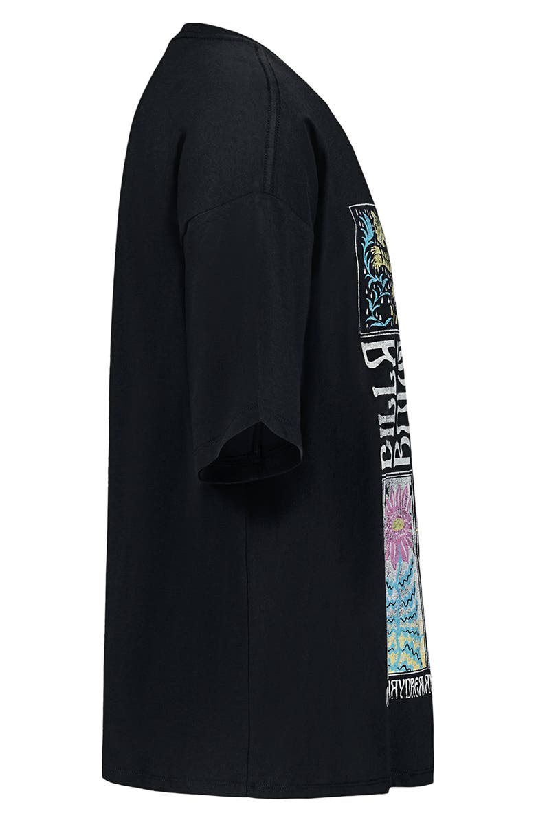 Billabong Kids' Daydream Oversize Cotton Graphic T-Shirt, Alternate, color, Black
