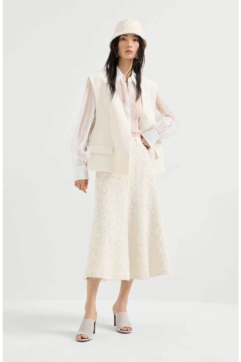 Crispy silk shirt, Alternate, color, White