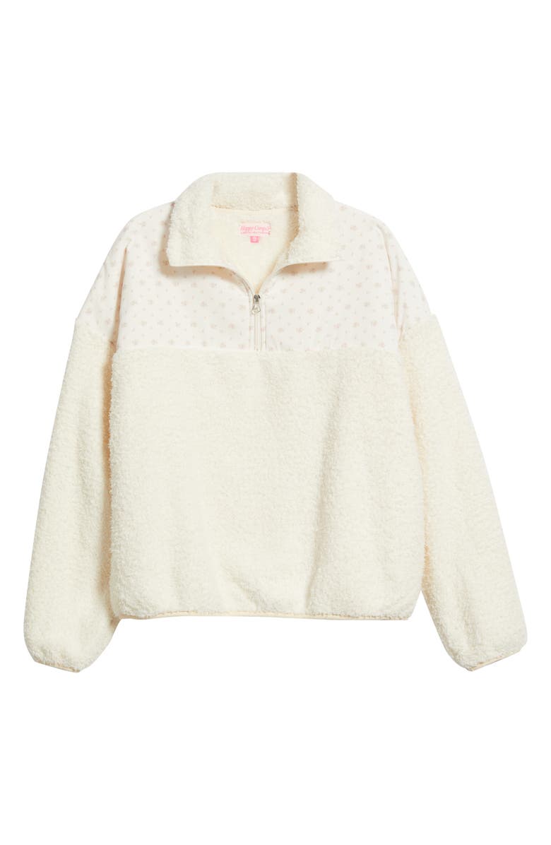 HAPPY CAMP3R Garden Confetti Half Zip Fleece Sweatshirt, Alternate, color, Cream