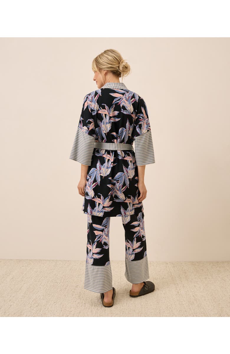 Pact Organic Staycation Sleep Pant, Alternate, color, Dark Leaves