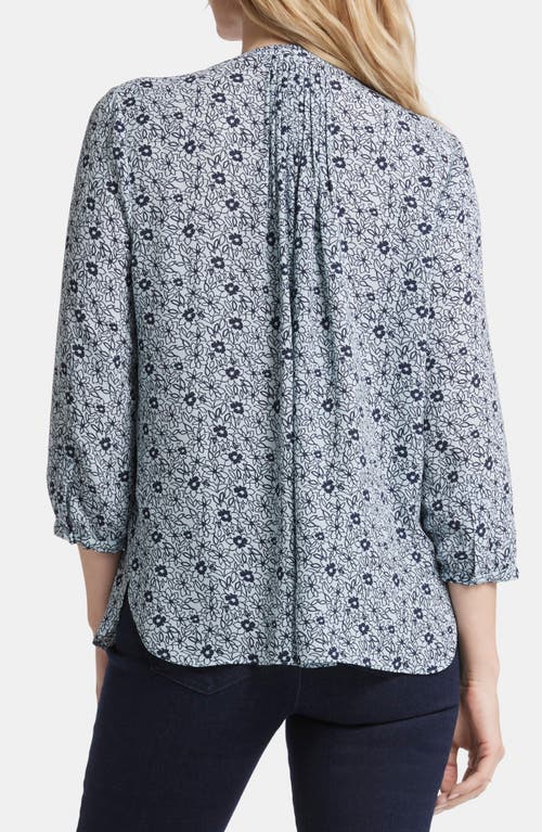 Nydj Pintuck Blouse In Cora Creek