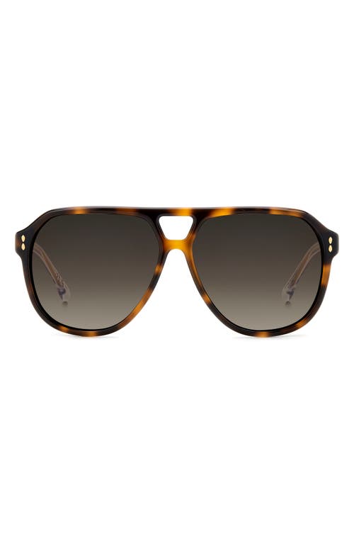 Isabel Marant 60mm Gradient Pilot Sunglasses In Havana/brown Sf
