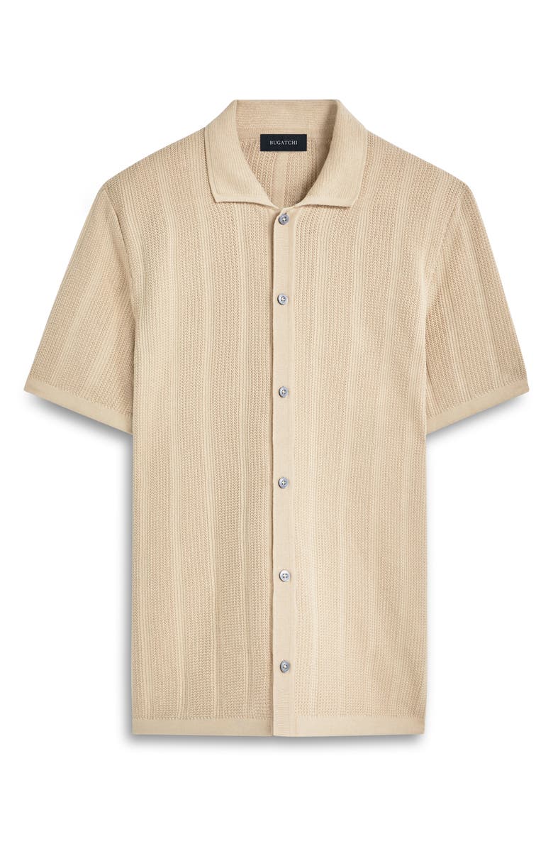 Bugatchi Rib Short Sleeve Polo Sweater, Alternate, color,