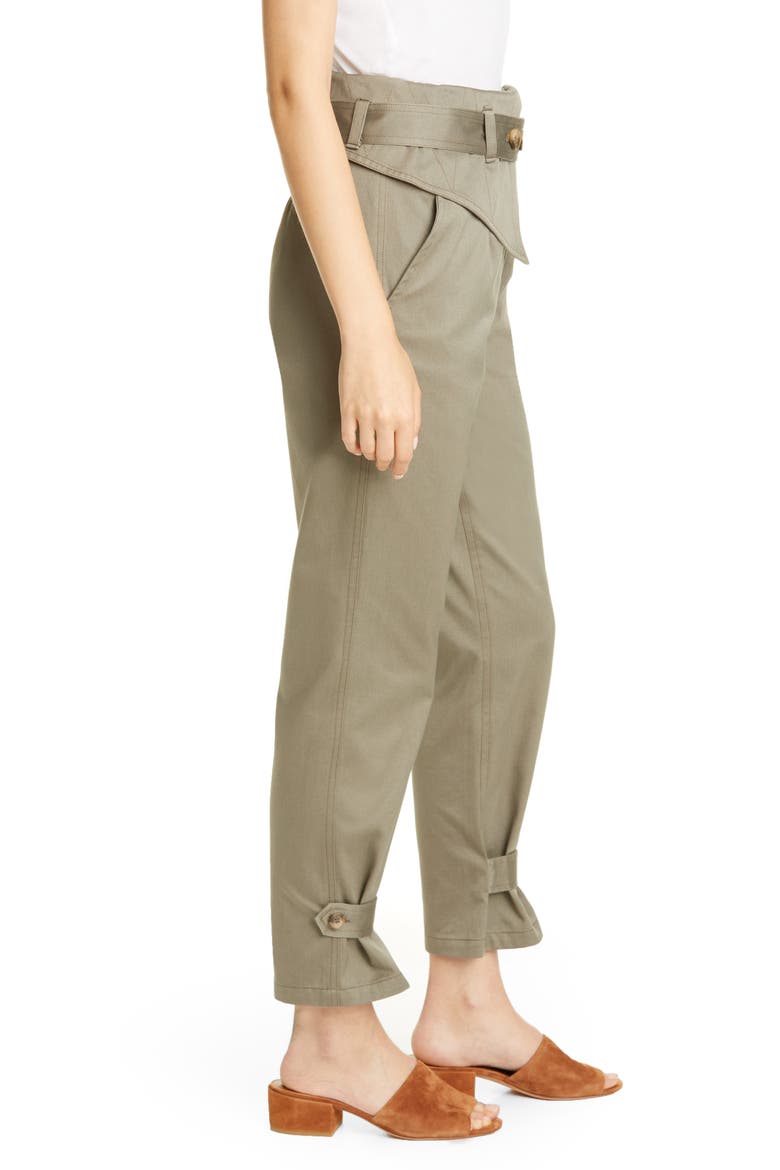 Kennedy Belted Tapered Pants, Alternate, color, GREEN FIELDS