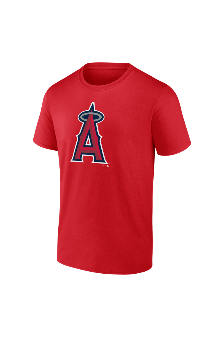 Men's Logo Athletic Red Los Angeles Angels Official Logo T-Shirt, Alternate, color, Red
