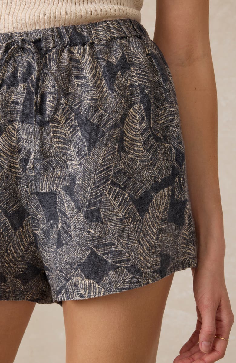 Faherty Palma Tie Waist Linen Shorts, Alternate, color, 