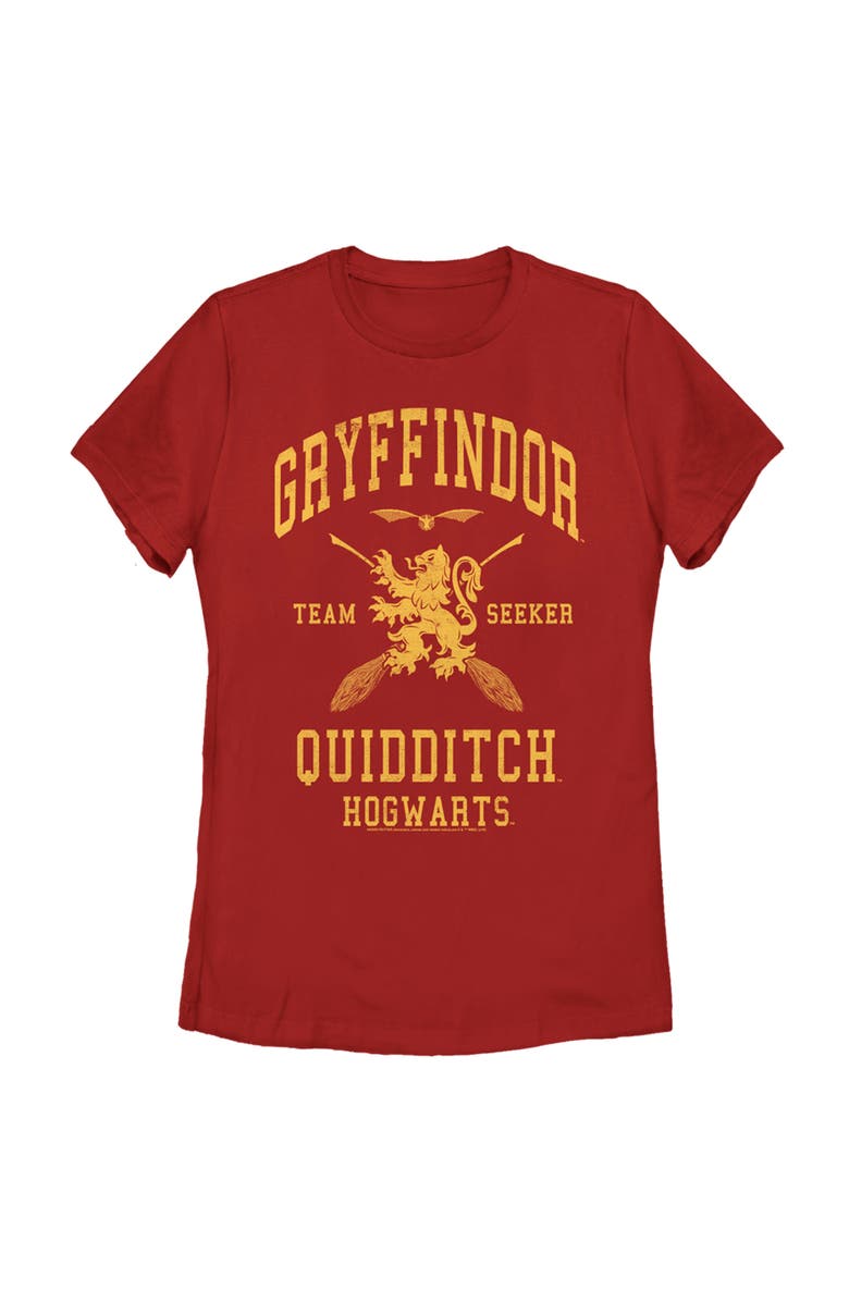 HARRY POTTER Women's Harry Potter Gryffindor Quidditch Gold Team Seeker  Graphic T-Shirt, Main, color, Red