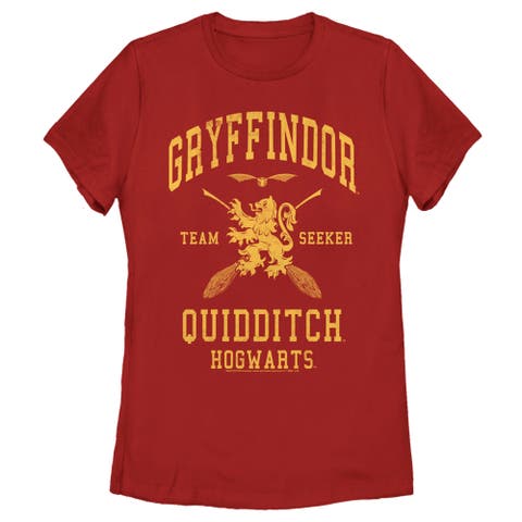 Women's Harry Potter Gryffindor Quidditch Gold Team Seeker  Graphic T-Shirt