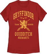 HARRY POTTER Women's Harry Potter Gryffindor Quidditch Gold Team Seeker Graphic T-Shirt
