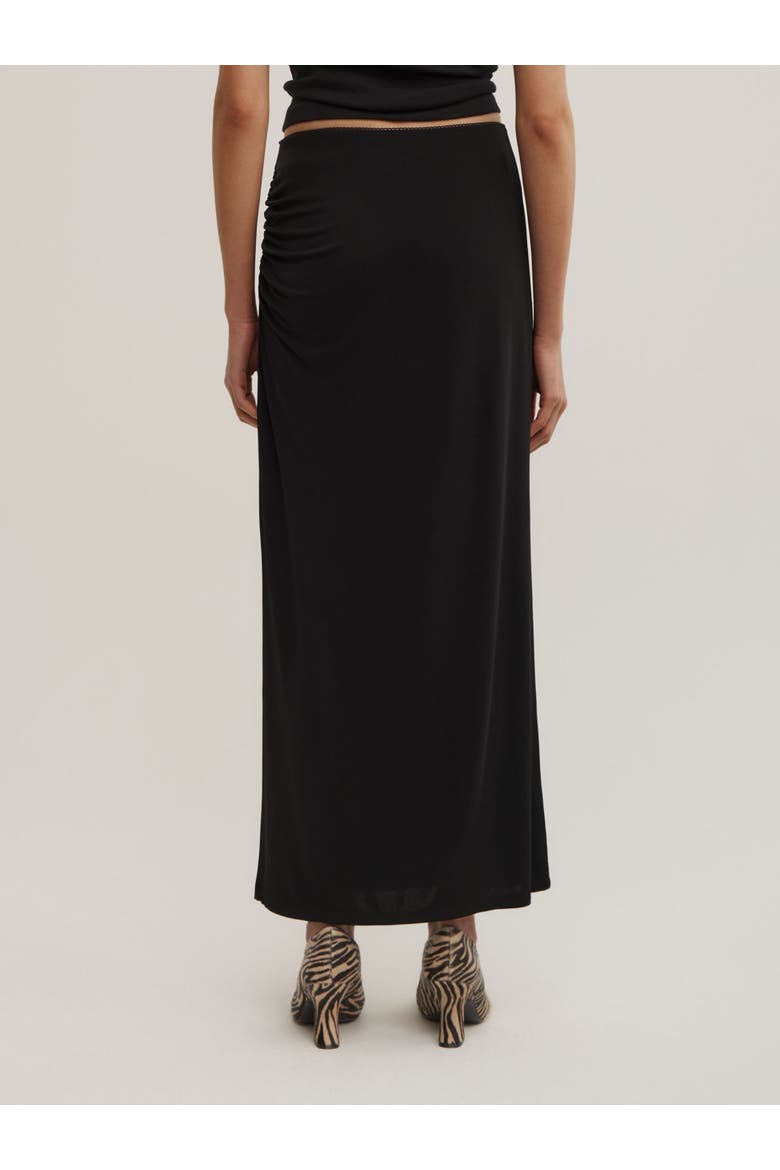 Side Gather Skirt, Alternate, color, Black