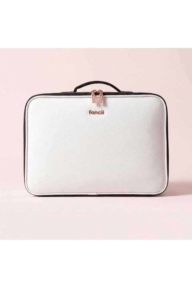 Madison Makeup Case, Alternate, color, White