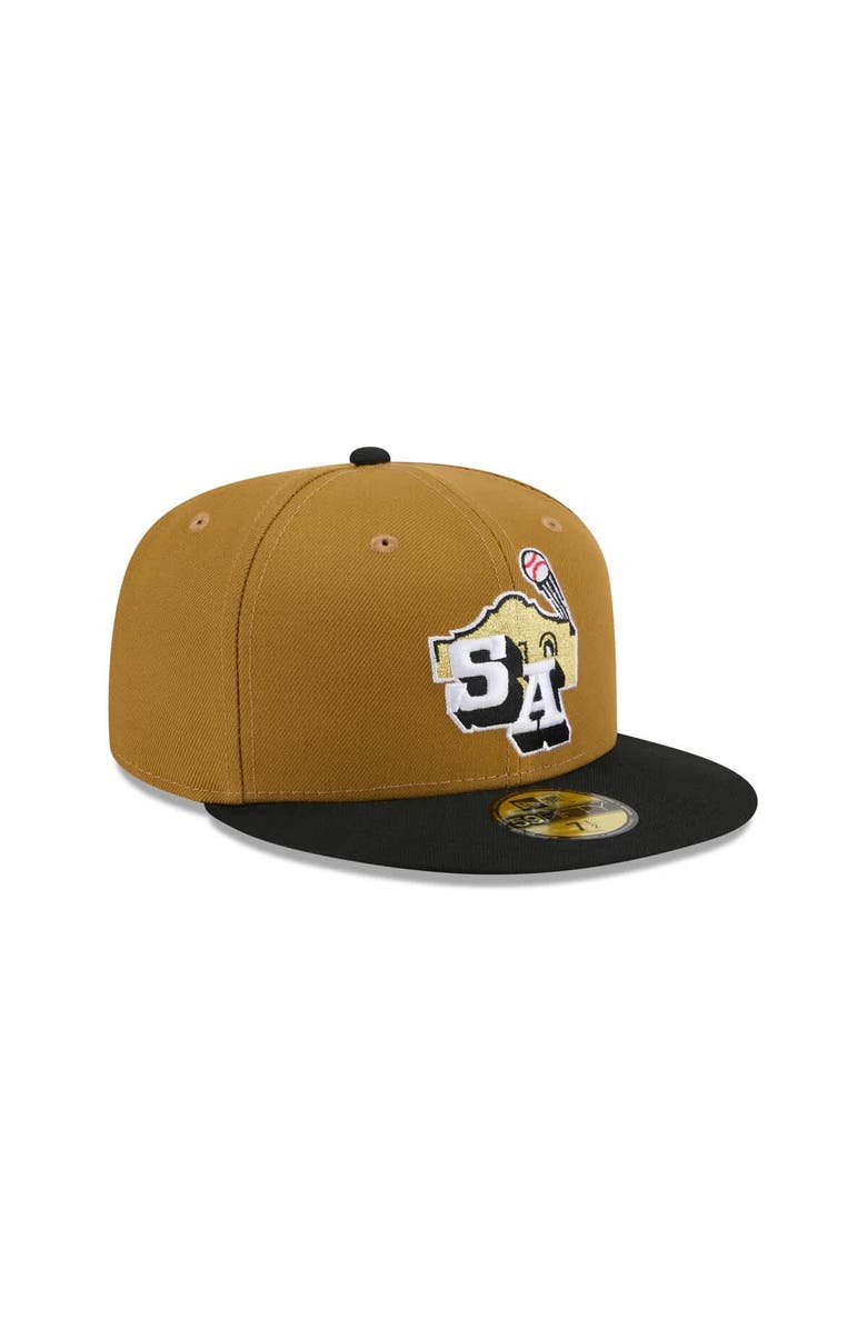 New Era Men's New Era Gold San Antonio Missions Theme Nights 59FIFTY Fitted Hat, Alternate, color, Gold