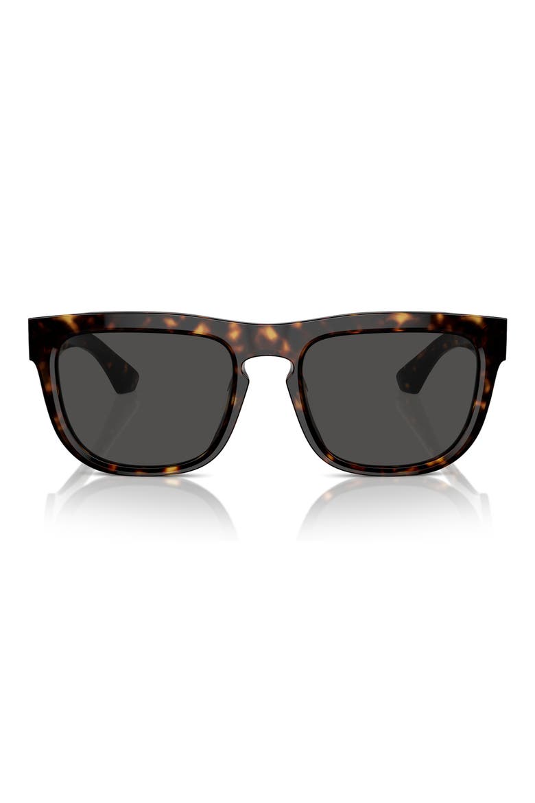 56mm Square Sunglasses, Alternate, color, DK HAVANA