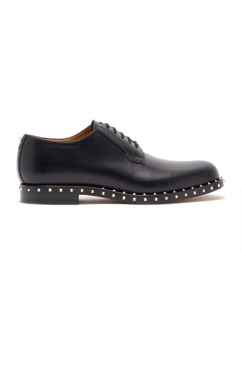 Valentino Garavani Stud Trimmed Leather Derby, Alternate, color,