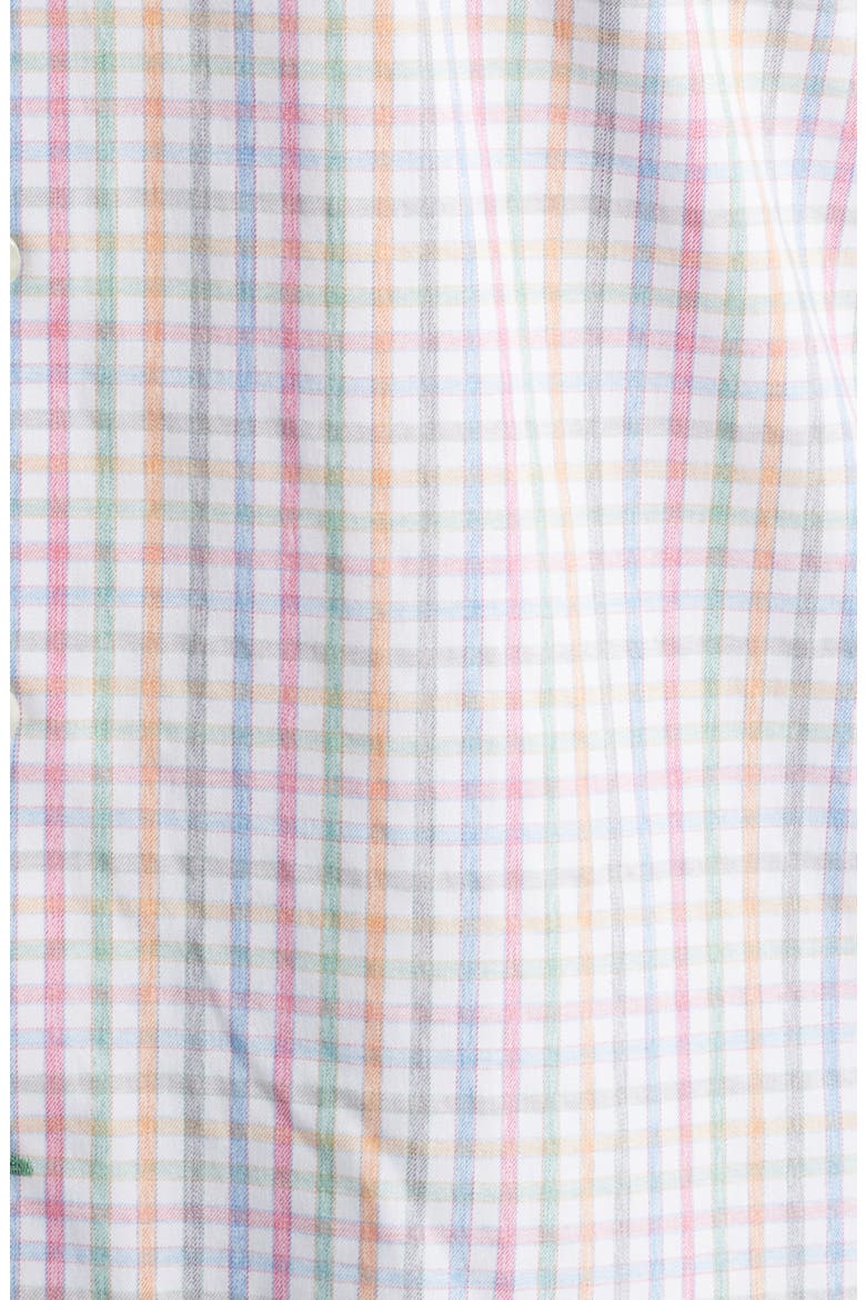 Albie Gingham Check Everyday Performance Button-Up Shirt, Alternate, color, WHITE