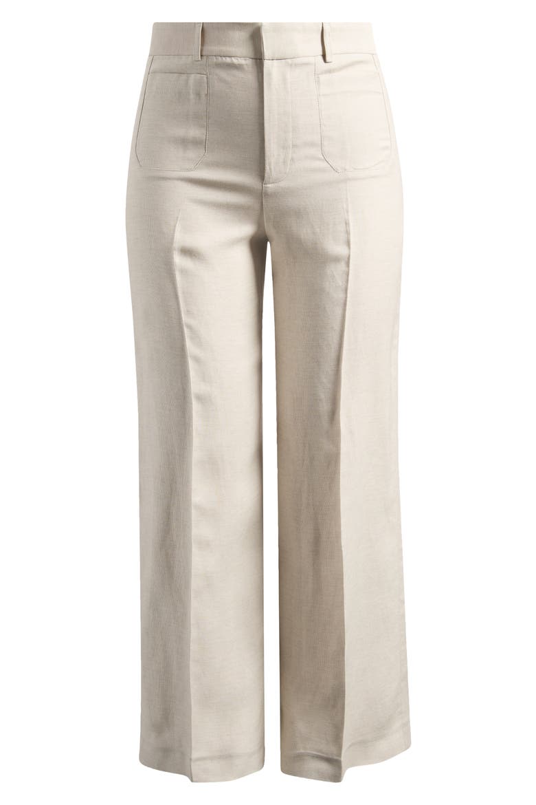 Le Slim Palazzo High Waist Wide Leg Pants, Alternate, color, FLAX