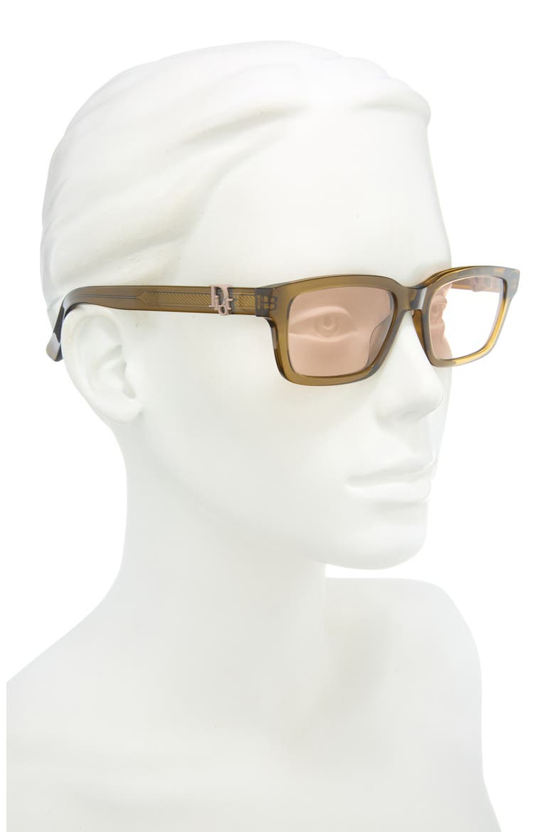 Oblique S5I Rectangular Sunglasses, Alternate, color, LIGHT GREEN/ OTHER / VIOLET