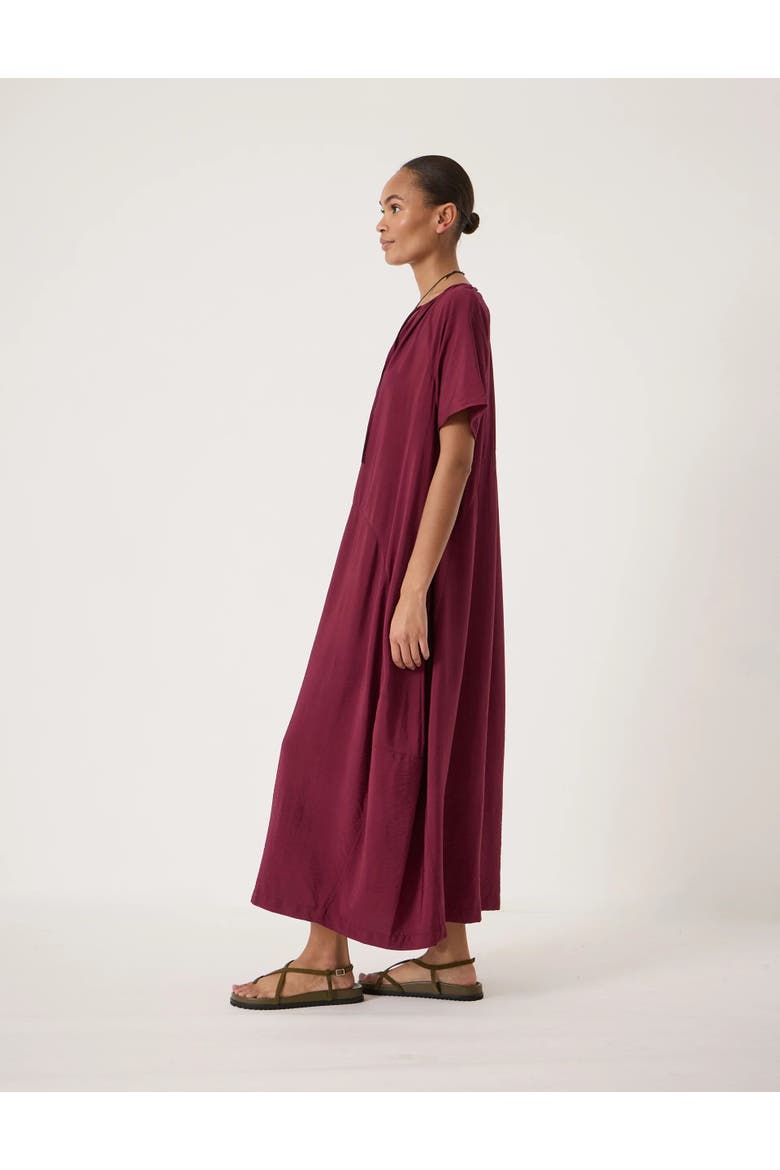 Liddie Short Sleeve Barrel Tank Dress, Alternate, color, Maroon Red