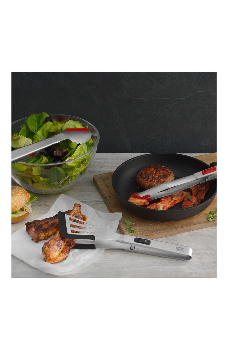 KUHN RIKON SWITZERLAND SoftEdge Turner Locking Tongs 11.25" - Black, Alternate, color,