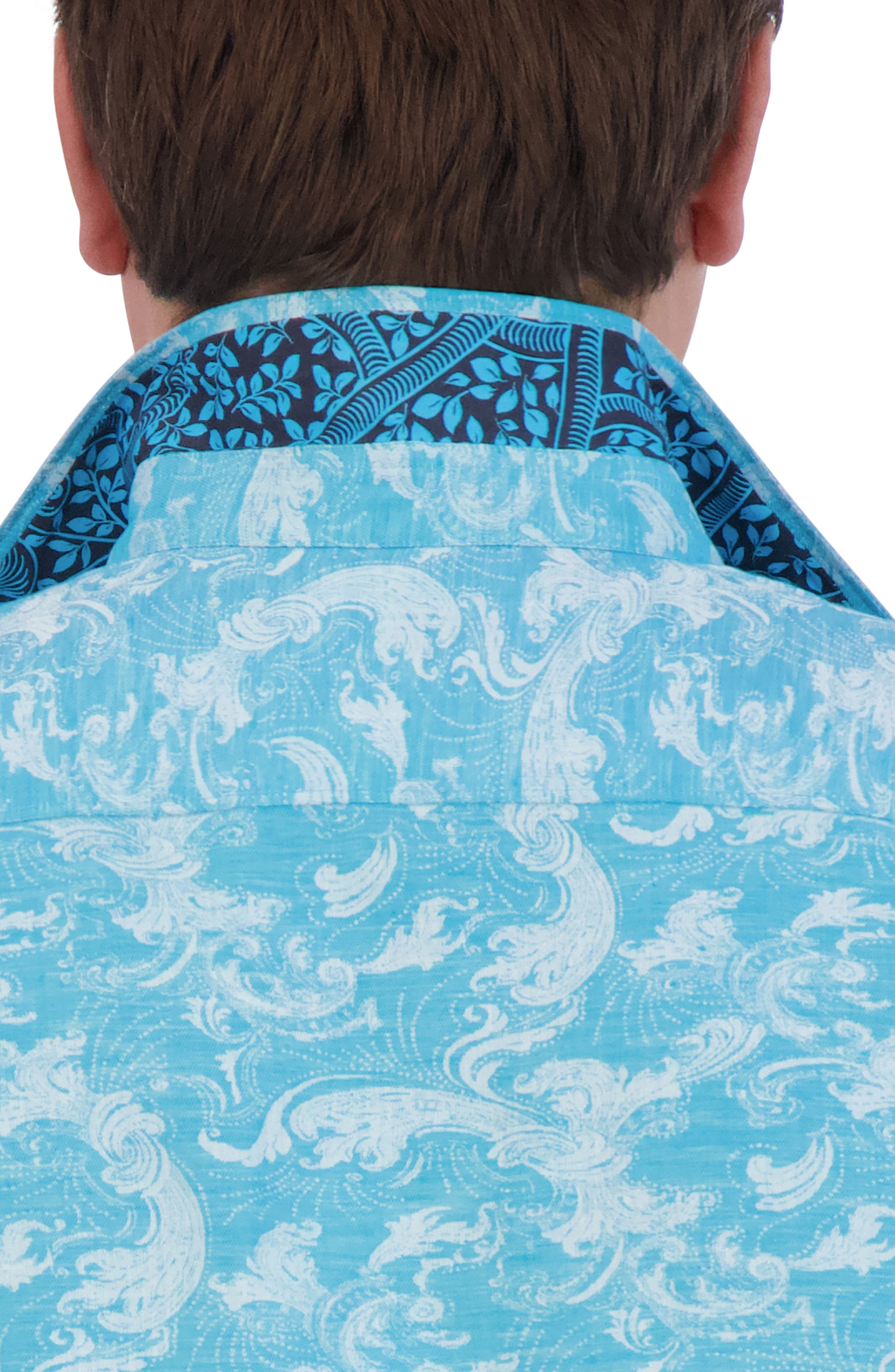 Poseidon Linen & Cotton Jacquard Button-Up Shirt - image 4