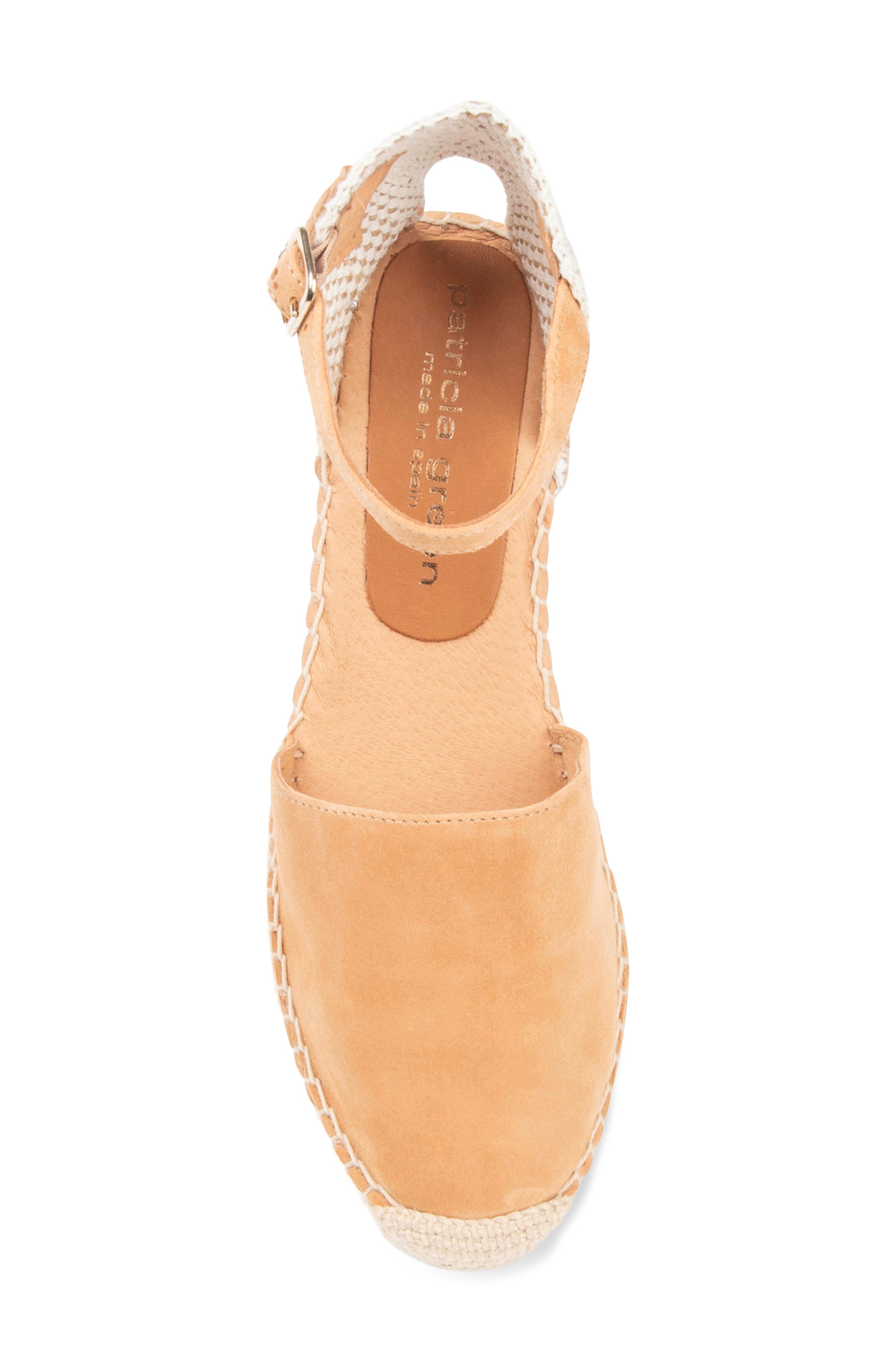 patricia green Sahara Ankle Strap Espadrille Wedge, Alternate, color, Tan Suede