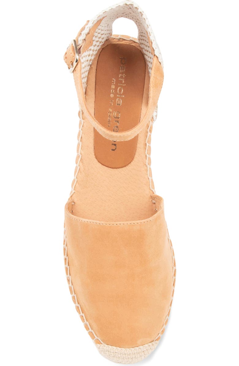 patricia green Sahara Ankle Strap Espadrille Wedge, Alternate, color, Tan Suede