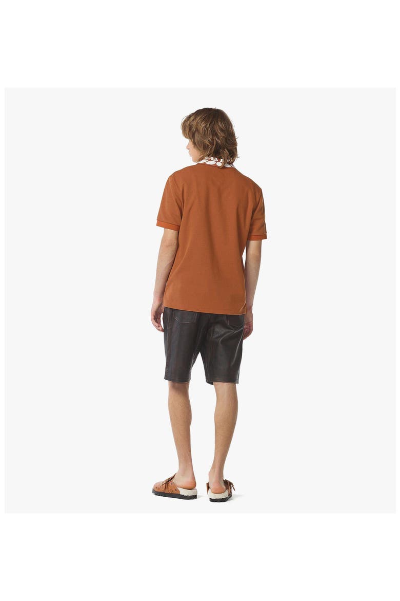 Laurel Piqué Polo, Alternate, color, Brown