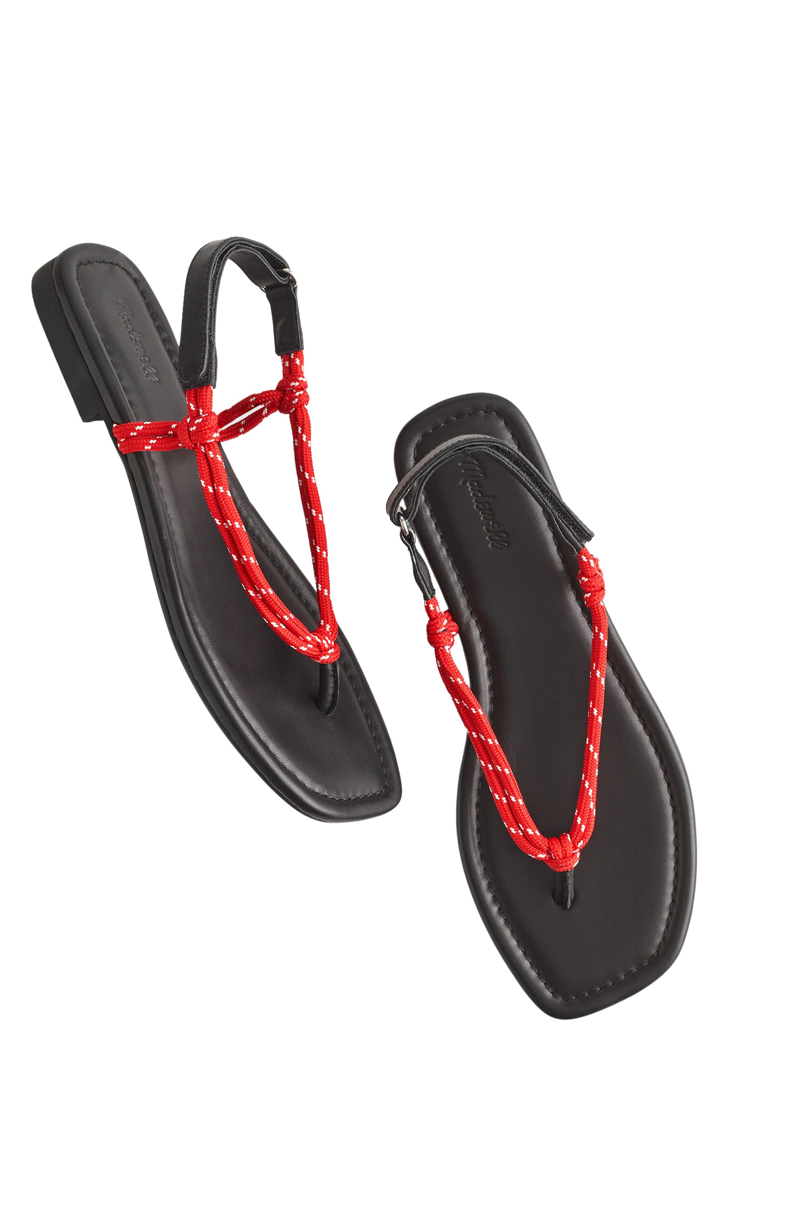 The Aliyah Paracord Thong Sandal, Alternate, color, FESTIVAL RED