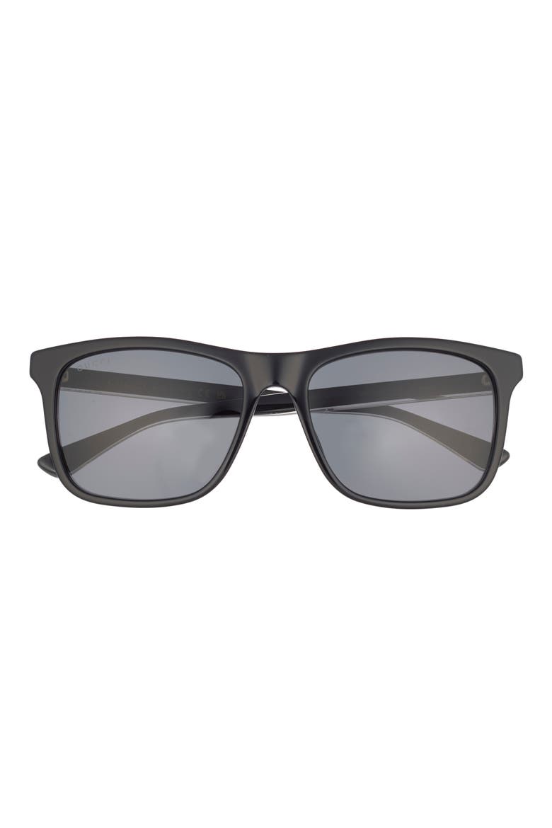 57mm Square Sunglasses, Main, color, BLACK BLACK GREY