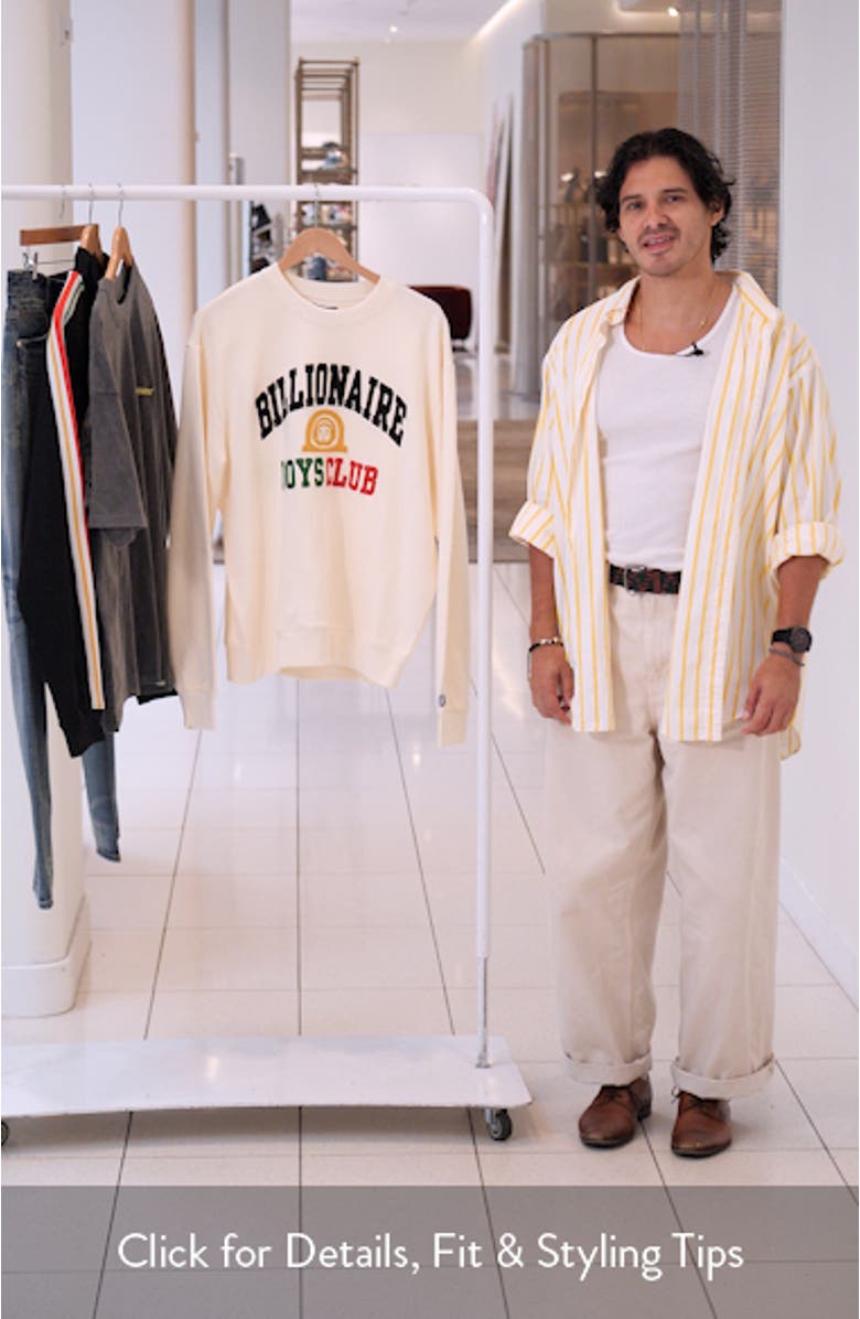 Collegiate Embroidered Sweatshirt, sales video thumbnail