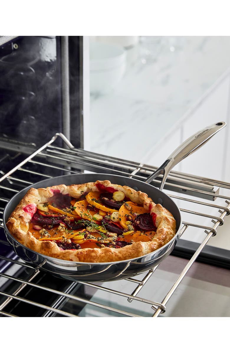 GreenPan Valencia Stainless Steel Nonstick Frying Pan, Alternate, color, Stainless Steel