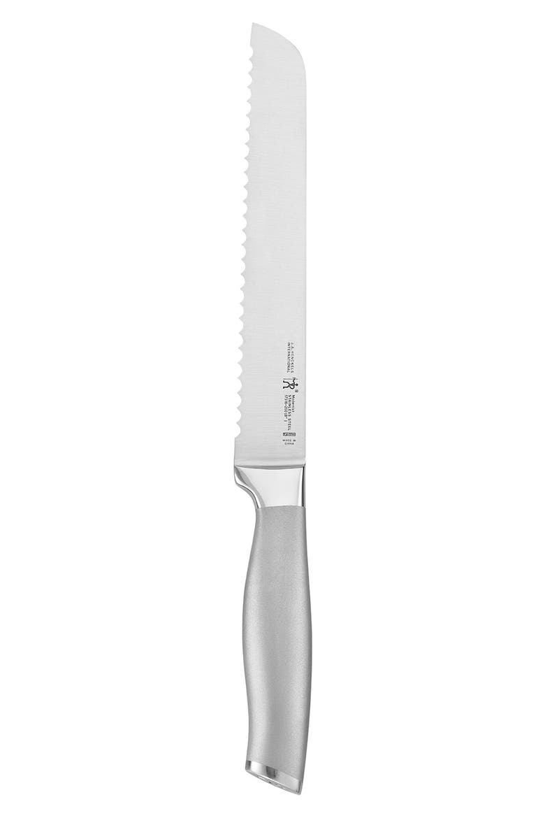 Modernist 8-Inch Serrated Bread Knife, Main, color, SILVER