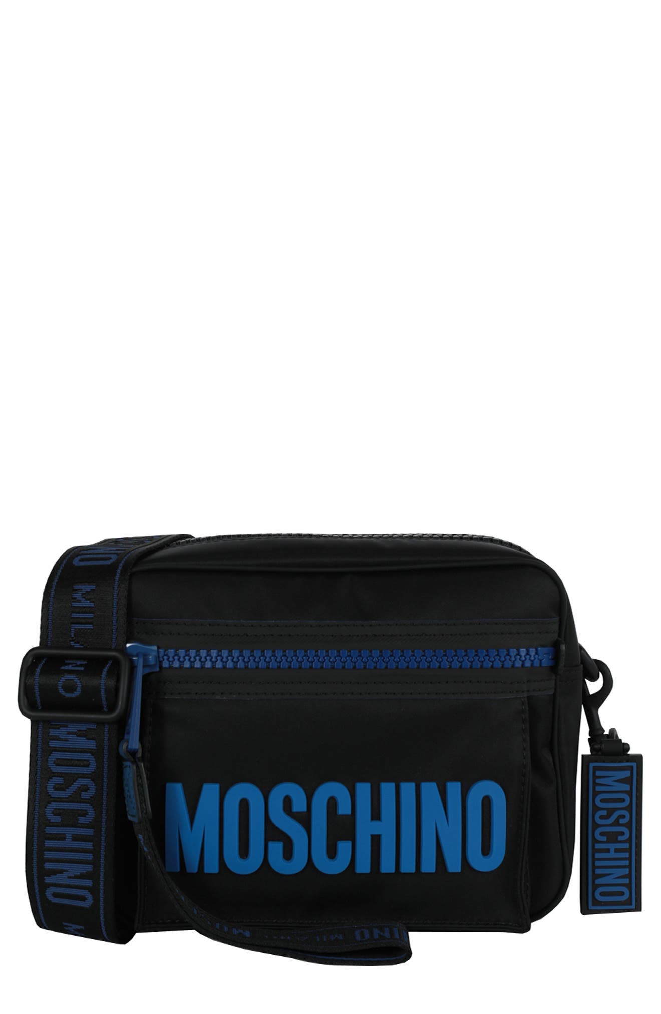 Moschino 3D Logo Crossbody Bag, Main, color, 
