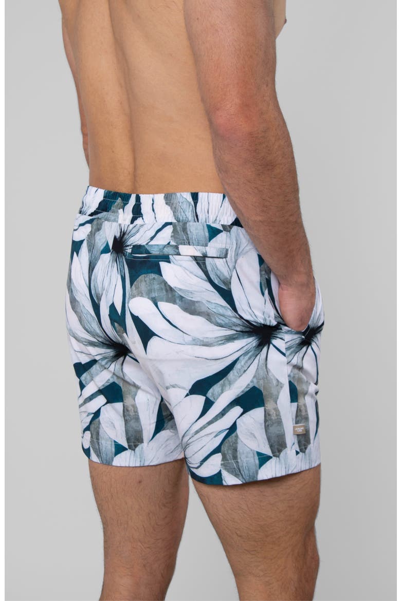 White Lotus Swim Trunk, Alternate, color, White Lotus