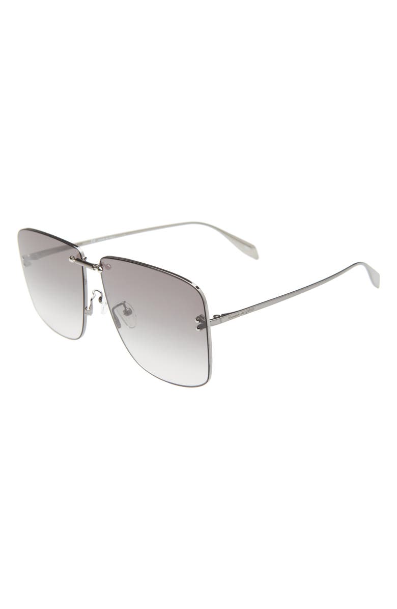 McQueen Alexander McQueen 64mm Oversize Square Sunglasses, Alternate, color, 