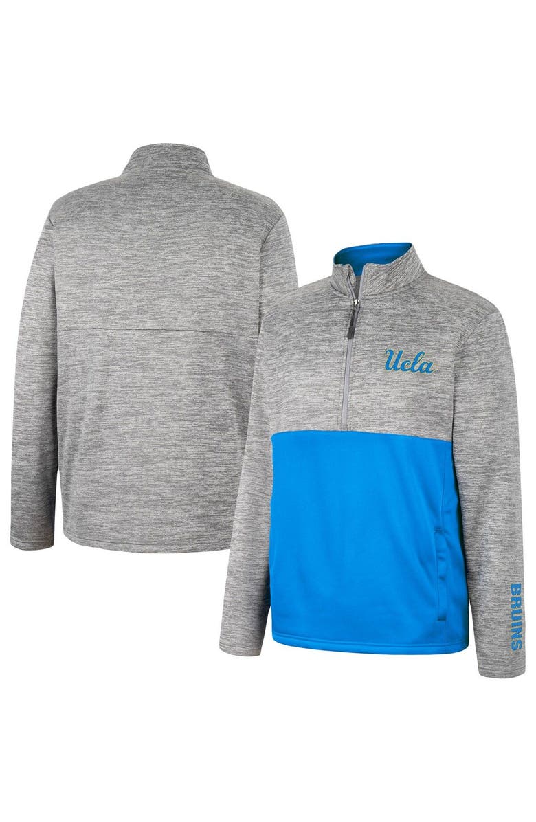 COLOSSEUM Men's Colosseum Gray UCLA Bruins John Half-Zip Jacket, Main, color, 