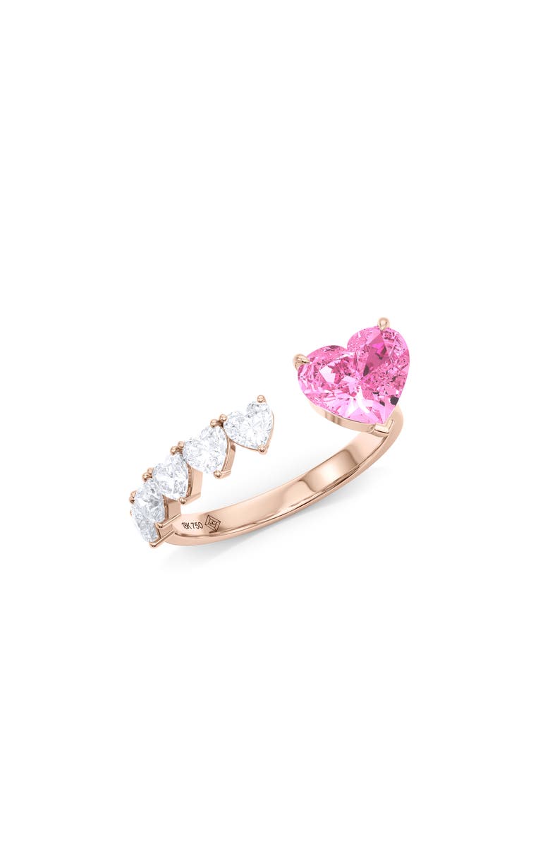 HauteCarat Floating Hearts Lab Created Diamond Ring - 2ct., Main, color,