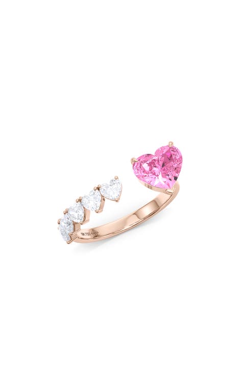 Floating Hearts Lab Created Diamond Ring - 2ct.