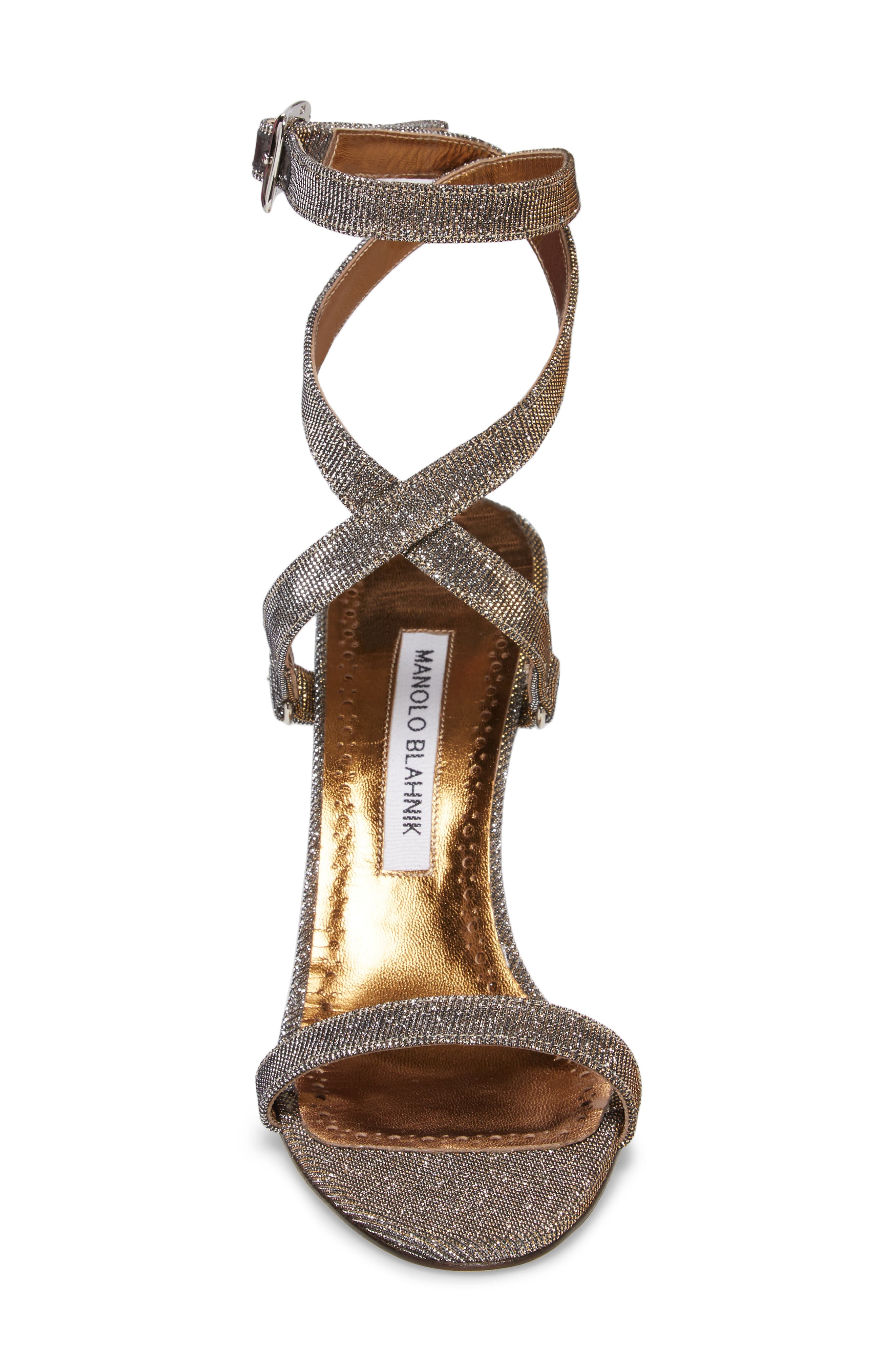 Manolo Blahnik Newfi Ankle Strap Sandal, Alternate, color, 