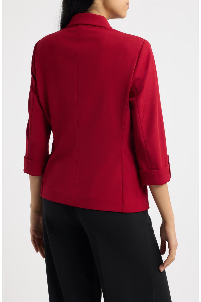 Single Button Notch Collar Blazer, Alternate, color, TITIAN RED