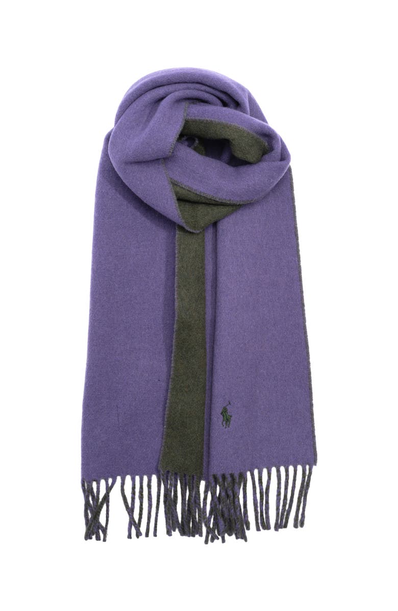 Polo Ralph Lauren Classic Reversible Scarf, Alternate, color, Juneberry/Washed Forest