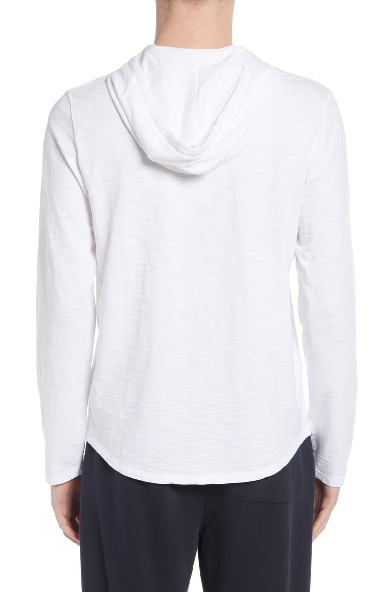 Vince Regular Fit Slub Hoodie, Alternate, color, Optic White