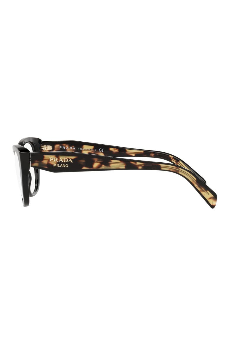 52mm Cat Eye Optical Glasses, Alternate, color, BLACK