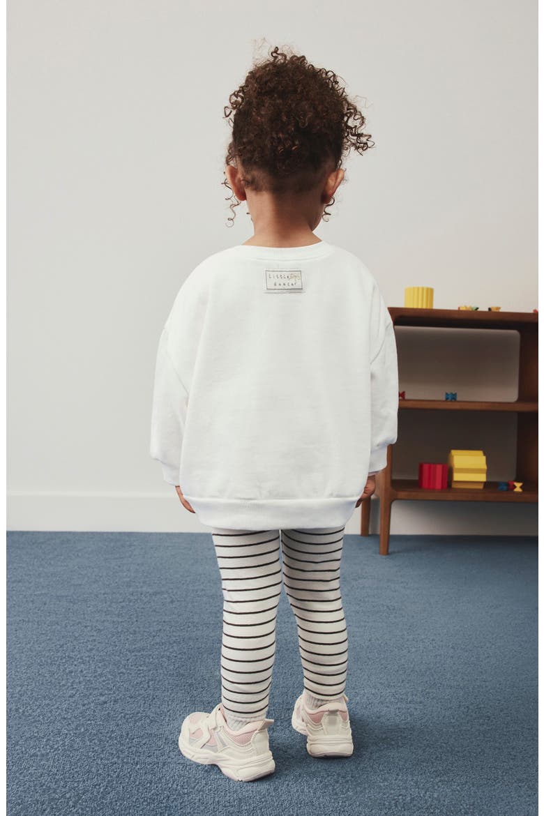 Kids' Graphic Print Sweatshirt, Alternate, color, WHITE