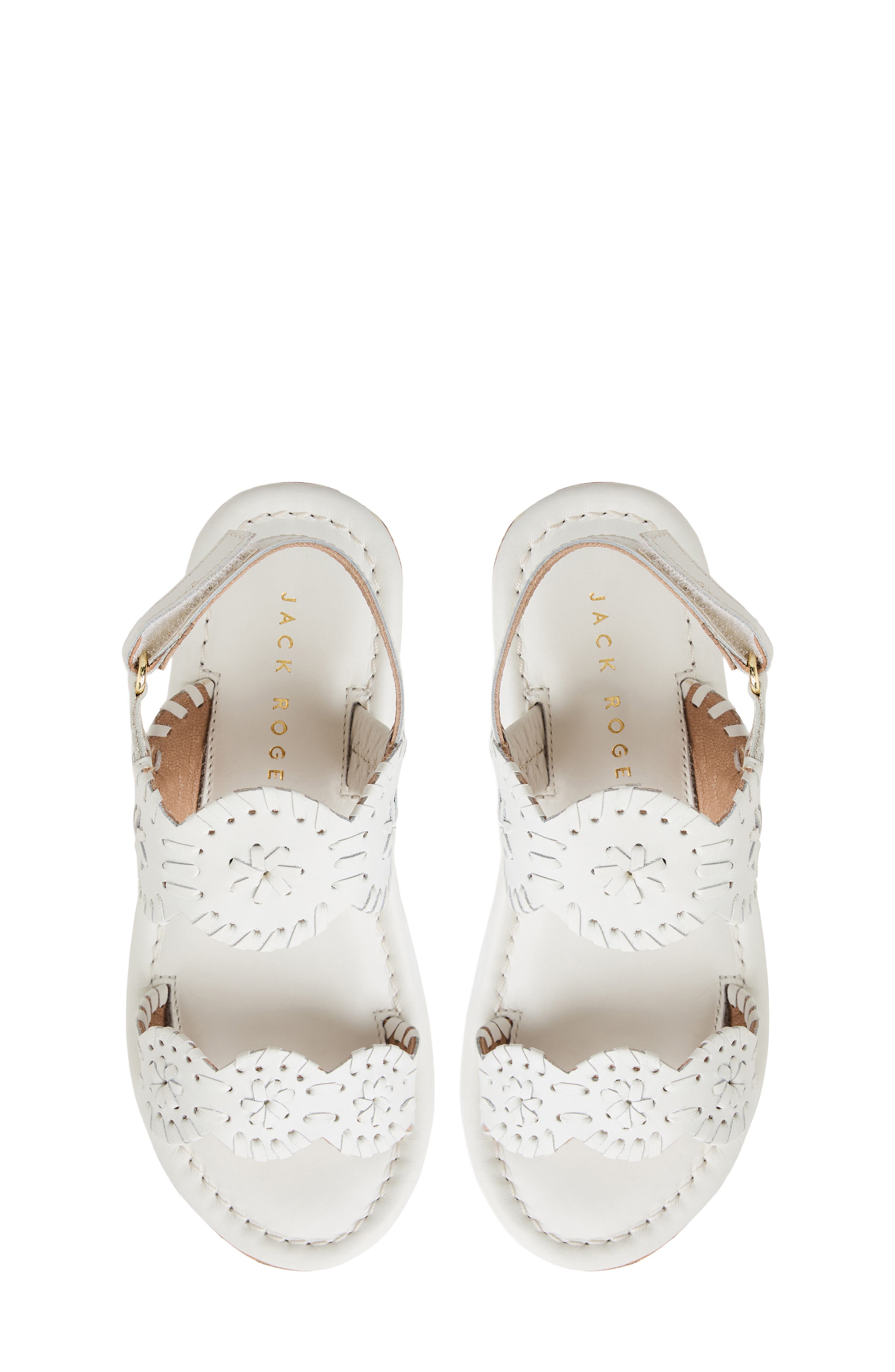 Jack Rogers Kids' Lauren Slingback Platform Wedge Sandal, Alternate, color, White