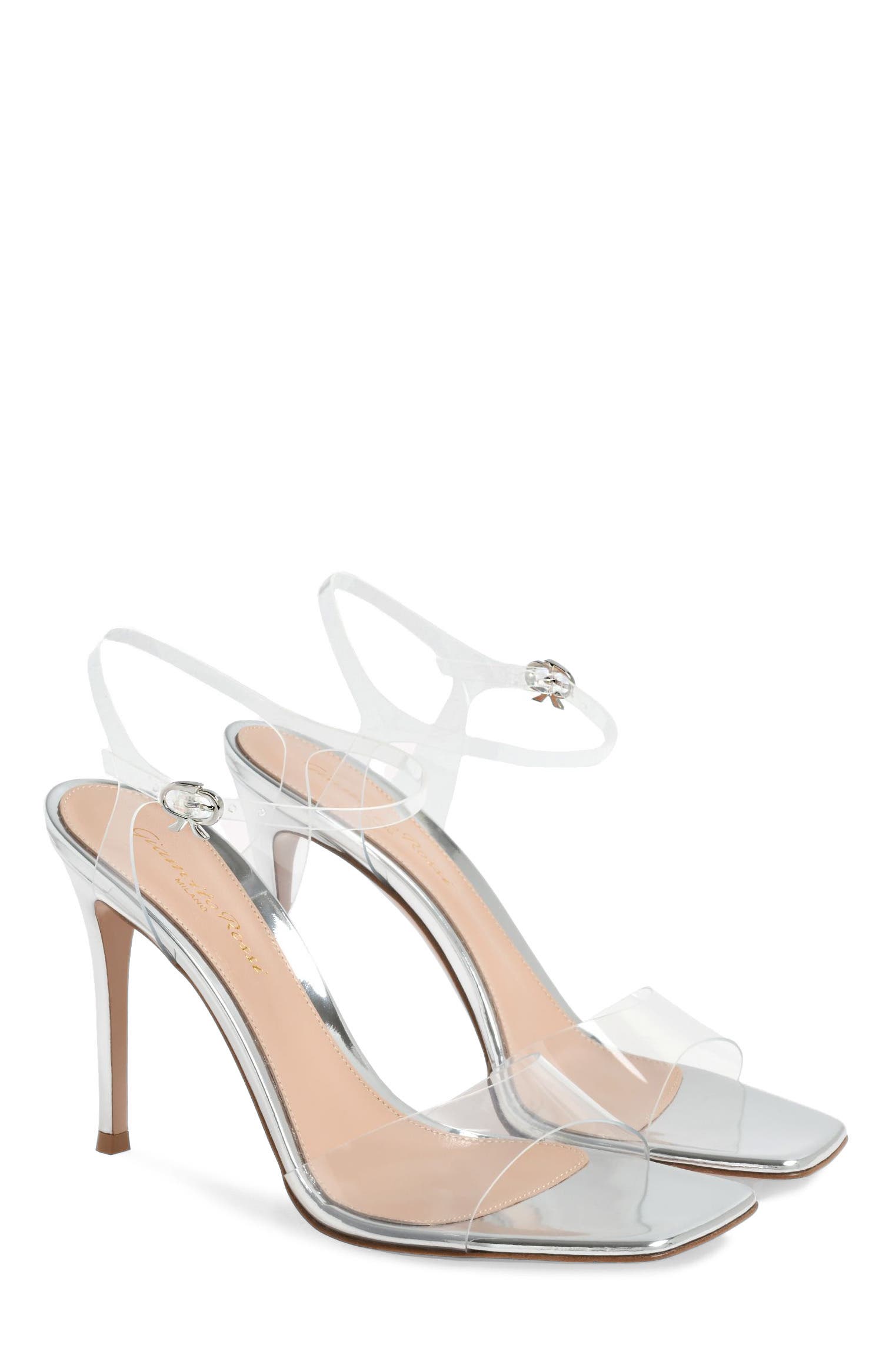 Gianvito Rossi Cher Sandal, Alternate, color, Metallic Silver Tpu