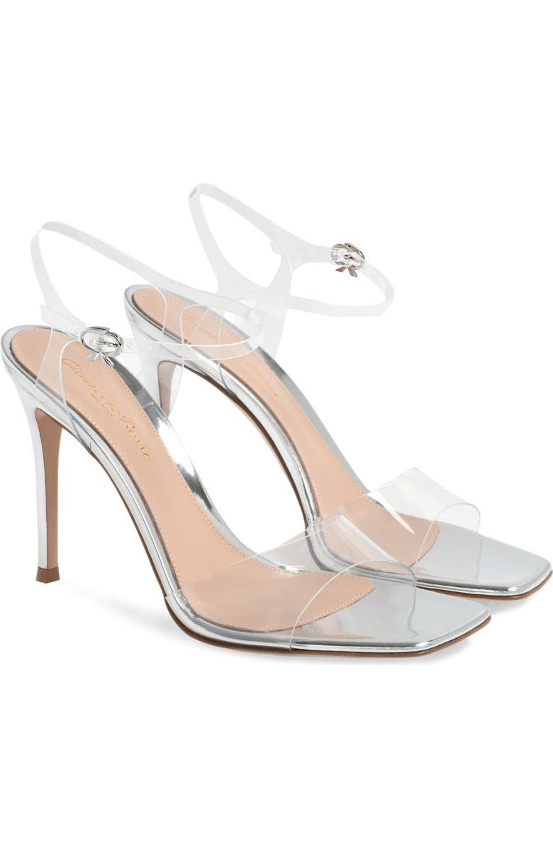 Gianvito Rossi Cher Sandal, Alternate, color, Metallic Silver Tpu