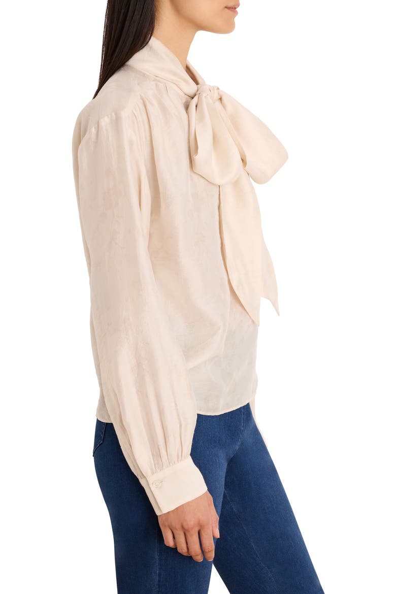 Crinkle Tie Neck Top, Alternate, color, PALOMINO