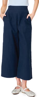 GIBSONLOOK Crop Wide Leg Linen Blend Pants